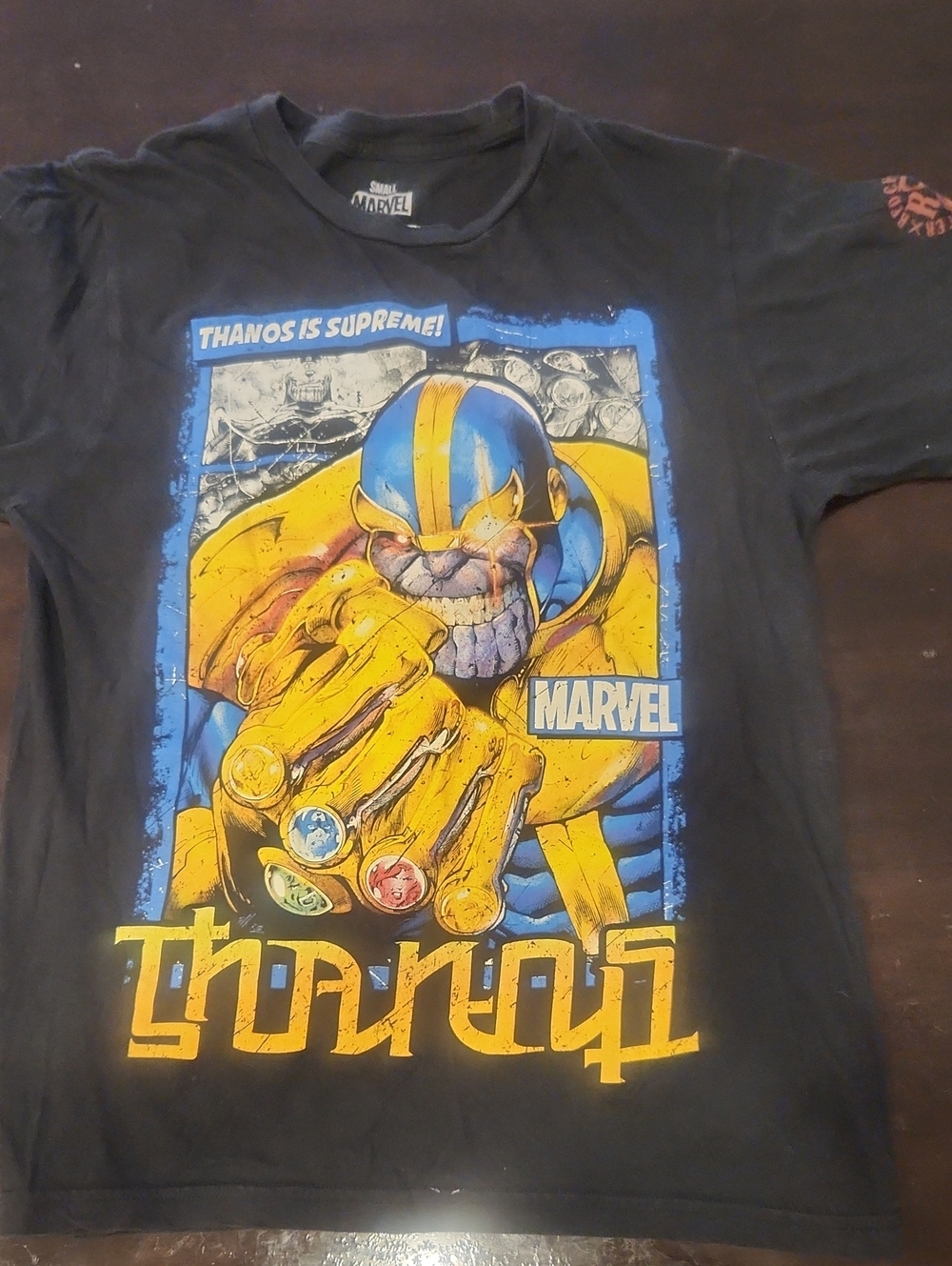 Marvel Kids Thanos Graphic Tee - Black, Yellow & Blue